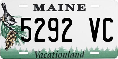 ME license plate 5292VC