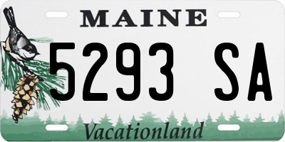 ME license plate 5293SA