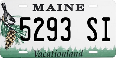 ME license plate 5293SI