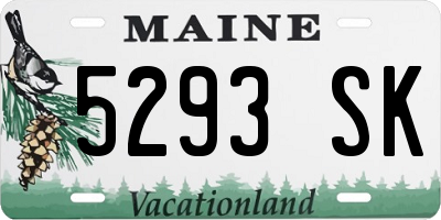 ME license plate 5293SK