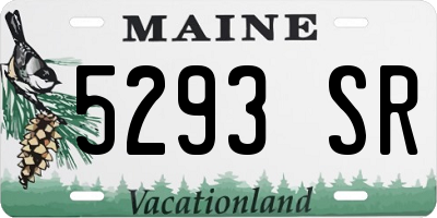 ME license plate 5293SR