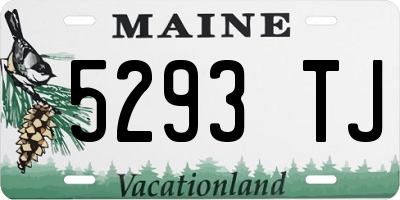 ME license plate 5293TJ