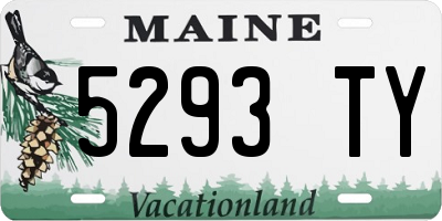 ME license plate 5293TY