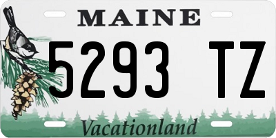 ME license plate 5293TZ