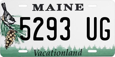 ME license plate 5293UG