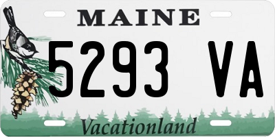 ME license plate 5293VA