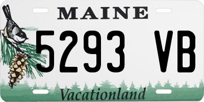 ME license plate 5293VB