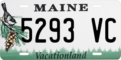 ME license plate 5293VC