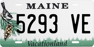 ME license plate 5293VE