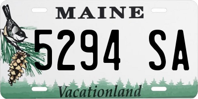 ME license plate 5294SA