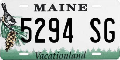 ME license plate 5294SG