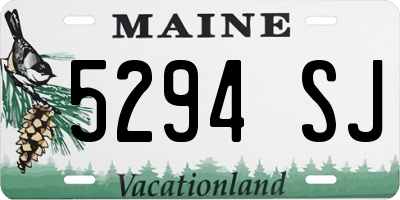 ME license plate 5294SJ
