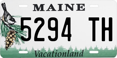 ME license plate 5294TH