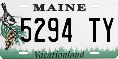 ME license plate 5294TY