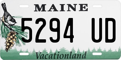 ME license plate 5294UD