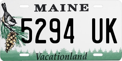 ME license plate 5294UK