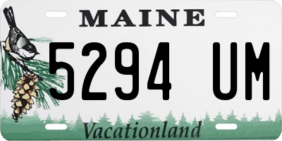 ME license plate 5294UM