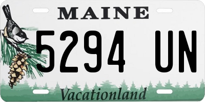 ME license plate 5294UN