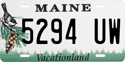 ME license plate 5294UW