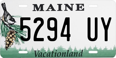 ME license plate 5294UY