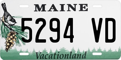 ME license plate 5294VD