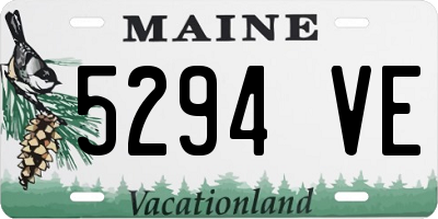 ME license plate 5294VE