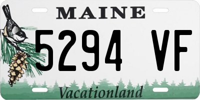 ME license plate 5294VF