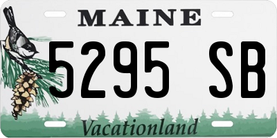 ME license plate 5295SB