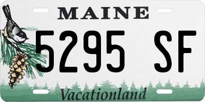 ME license plate 5295SF