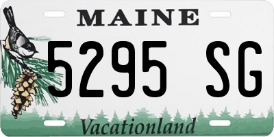 ME license plate 5295SG