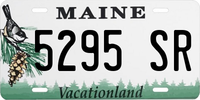 ME license plate 5295SR