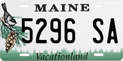 ME license plate 5296SA