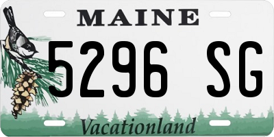 ME license plate 5296SG