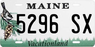 ME license plate 5296SX