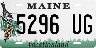 ME license plate 5296UG