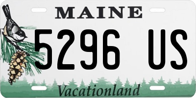 ME license plate 5296US