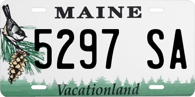ME license plate 5297SA
