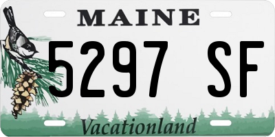 ME license plate 5297SF