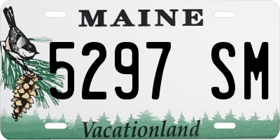 ME license plate 5297SM