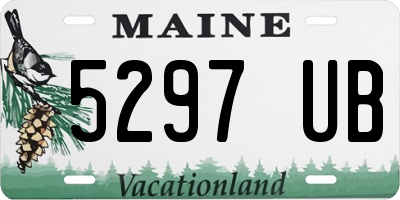 ME license plate 5297UB