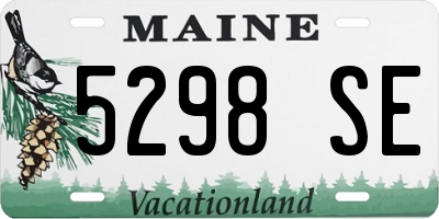 ME license plate 5298SE