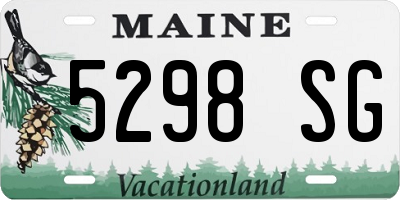 ME license plate 5298SG