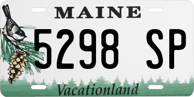 ME license plate 5298SP