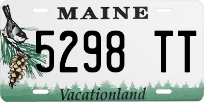 ME license plate 5298TT