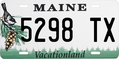 ME license plate 5298TX