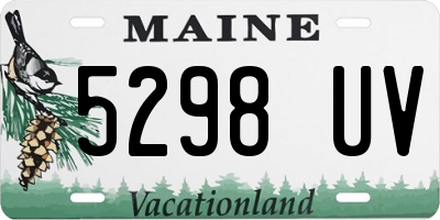 ME license plate 5298UV
