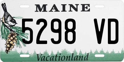 ME license plate 5298VD