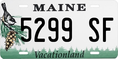 ME license plate 5299SF