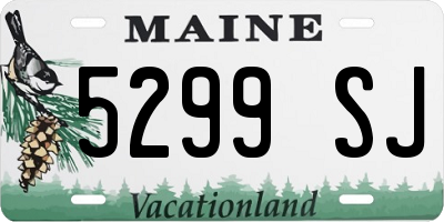 ME license plate 5299SJ