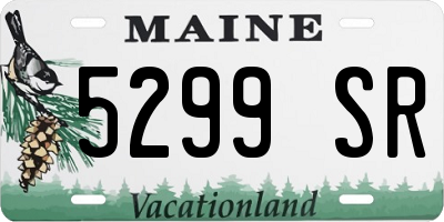ME license plate 5299SR